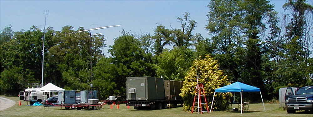 KE4S's APRS Station nested with the VHF-UHF and the SATCOM stations. Photograph by Dave Putman - KE4S of Leesburg, VA.