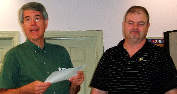 Jay Greeley - KI4UTB accepts Certificate of Recognition. Photograph by KE4FYL - AI2C de Clarkes Gap, VA.