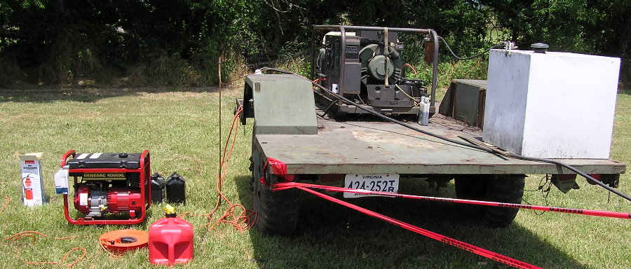 The 10-KW AC Generator Trailer for SATCO System. Photograph by Denny Boehler - KF4TJI of Leesburg, VA.