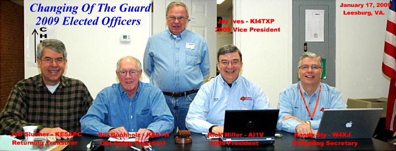 The 2009 Elected Officers of the Loudoun Amateur Radio Group. Photograph by KE5APC - K2BFY, January 17, 2009 in Leesburg, Virginia.