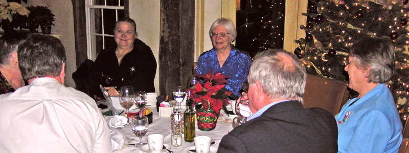 The ladies and gentlemen of the Loudoun Amateur Radio Group at its tenth annual Holiday Dinner in Leesburg, Virginia. Photograph by Denny Boehler - KF4TJI of Leesburg, Virginia.