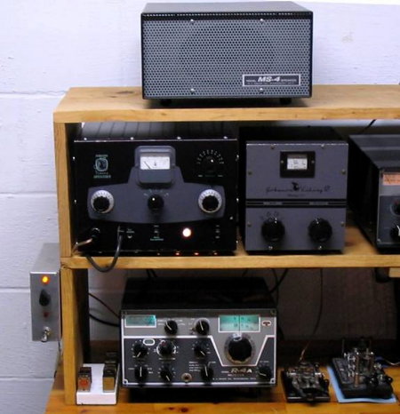Paul Bock's 1950s-60s Vintage 80-10m CW Station. Photographed by Paul Bock - K4MSG of Hamilton, Virginia.