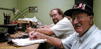 The LARG Net Control Station Operators Allon Stern - KE4FYL and Ray Houff - K4AJA at the Hillsboro Support Center