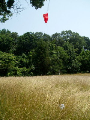 The landing zone. K4LRG/B is Down and Found. Photograph by Norm Styer - AI2C de Clarkes Gap, Virginia.