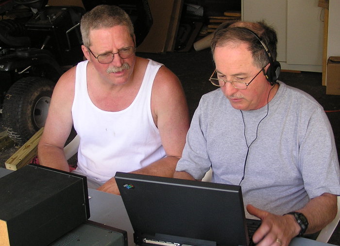 NC4S - Gary Quinn and NA4MA - Tom Garasic on 20M CW. Photograph by Denny Boehler - KF4TJJ of Leesburg, VA.