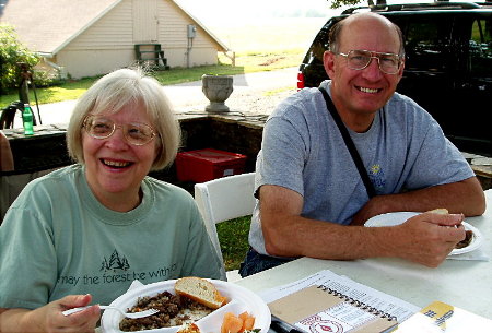 Carol - KF4TJJ and Denny - KF4TJI Boehler of Leesburg. Photograph by Norm Styer - AI2C of Clarkes Gap, VA.