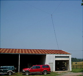The antennas for station 1. Photograph by Norm Styer - AI2C.