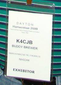 Check out the call on the hang-tag of Buddy - K4CJB. Photograph by Paul Dluehosh - N4PD of Leesburg, VA.