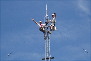 Empty tower waiting on the SteppIR. Photograph by Norm Styer - AI2C de Clarkes Gap, VA.