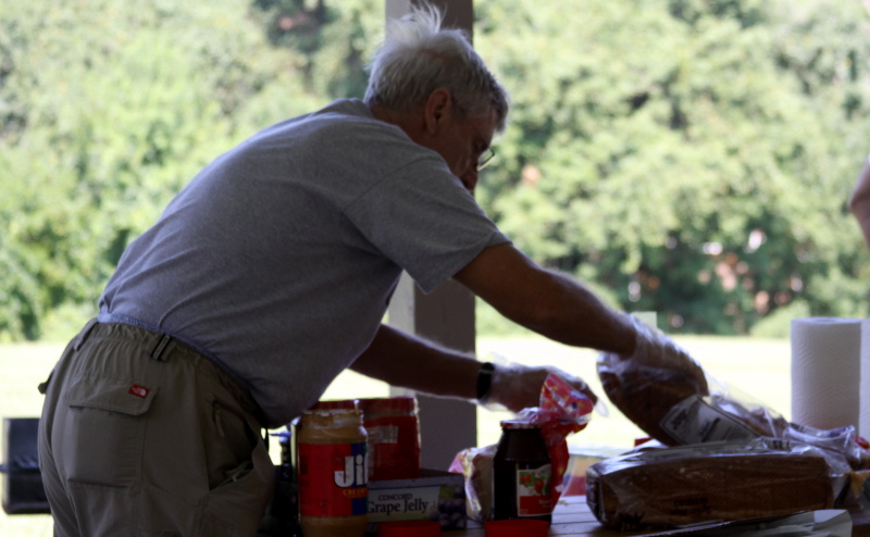 The RBC bread and peanut butter man at Hamilton. Photograph by Norm Styer - AI2C de Clarkes Gap, Virginia.