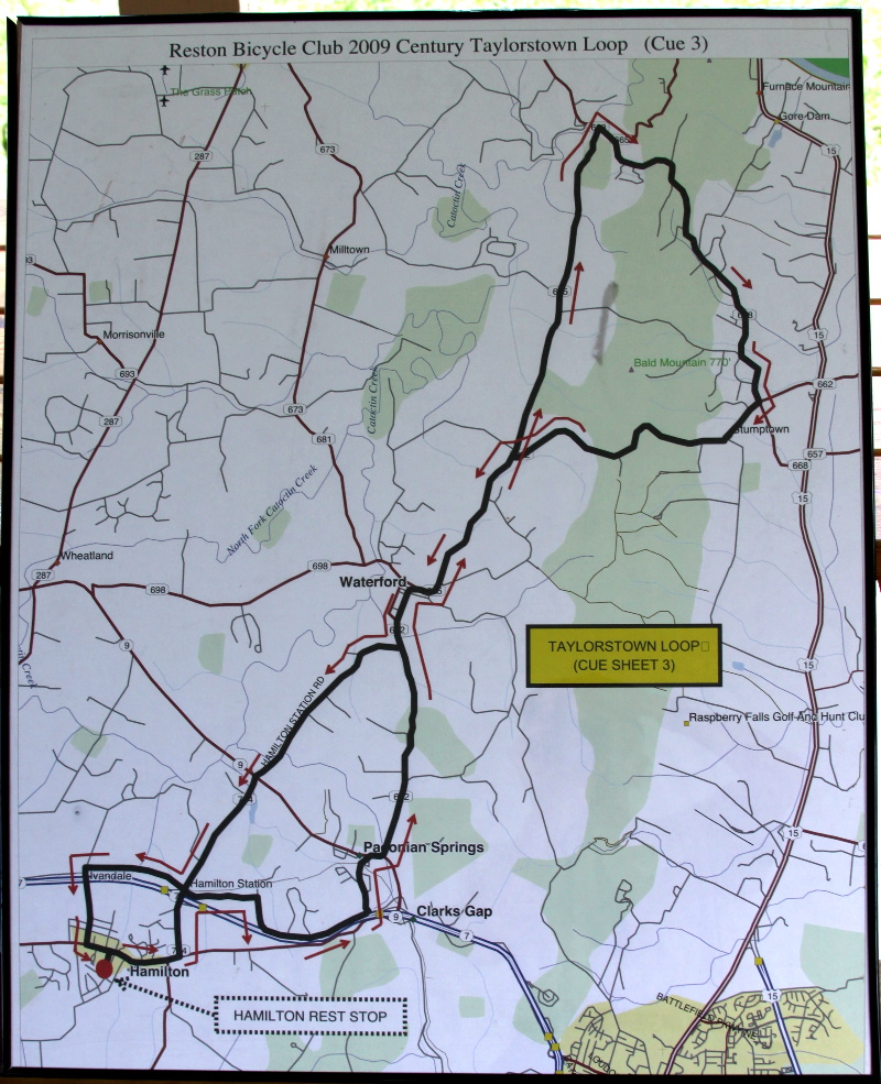 The Taylorstown Loop Map. Photograph by Norm Styer - AI2C de Clarkes Gap, Virginia.