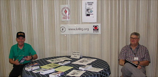 Information Table manned by Gary Quinn - NC4S, Dale Harrison - K3CN and Larry Hughes - K3HE. Photograph by Larry Hughes - K3HE of Leesburg, VA.