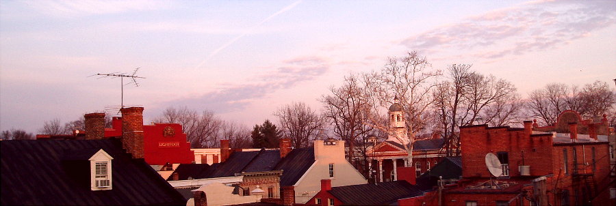 Leesburg's Skyline at Sundown. Photograph by Norm Styer - AI2C of Clarkes Gap, Virginia.