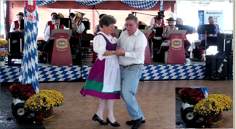Dancing at Lovettsville Oktoberfest 2008. Photograph by John Westerman - WB5ODJ.