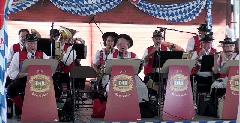The Alte Kameraden German Band at the 2008 Lovettsville Oktoberfest. Photograph by John Westerman - WB5ODJ.