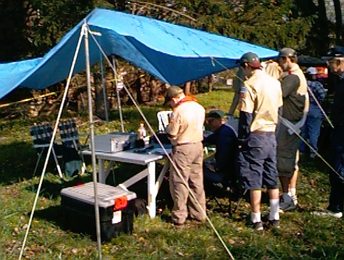 Scouts Watch The Operations On 75 Meter
      SSB